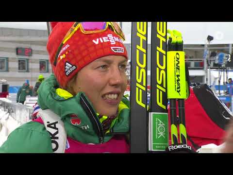 Antholz-2018. Laura Dahlmeier after mass start