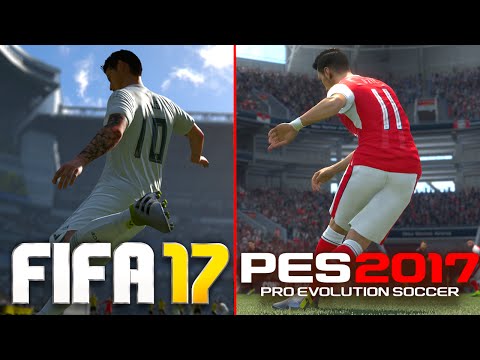 FIFA 17 vs PES 2017 - Graphics Comparison, Gameplay & More!!