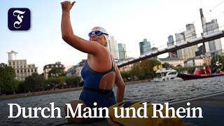 Extremsportlerin schwimmt in Frankfurt los