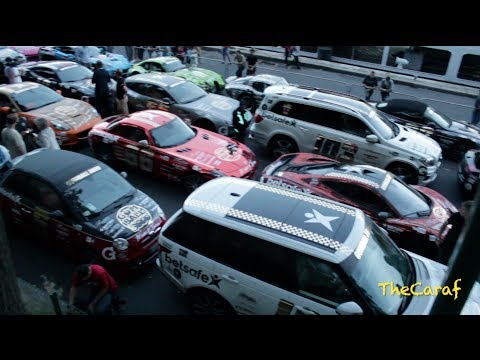 Gumball 3000 2014 : Arrival in Paris : REVS, FLAME,... CRAZY!!