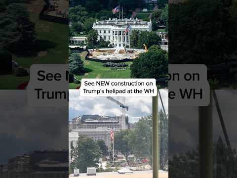 See NEW construction on Trump's helipad at the WH