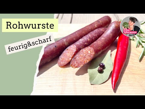 Chilistanger-Rohwurste selber machen feurig und scharf 🌶️