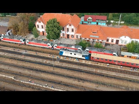 [2xCams+Drone] Trenuri - Trains in Episcopia Bihor (12 09 2018)