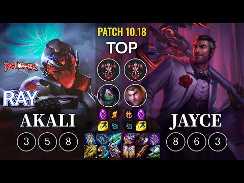 KT Ray Akali vs Jayce Top - KR Patch 10.18