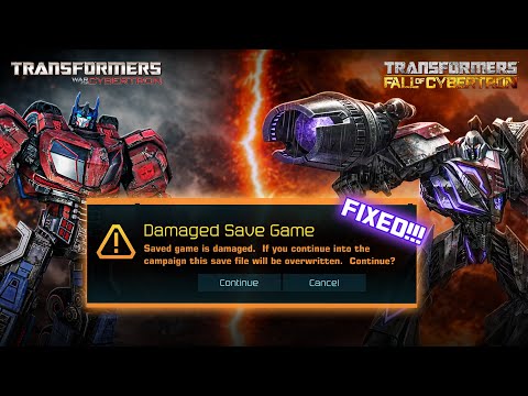 Fix Save Game Damaged Error | Transformers War & Fall of Cybertron (PC)