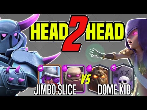 Clash Royale | Head to Head | Golem vs. Lava Hound, Graveyard Deck