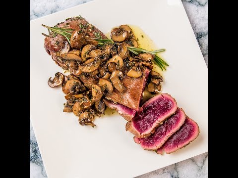 Roasted Beef Tenderloin with Mushroom Sauce