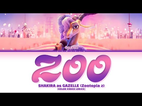 Shakira 'Zoo (from Zootopia 2)' Color Coded Lyrics | Lyritix 