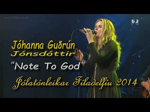 Jóhanna Guðrún - "NOTE TO GOD" -Yohanna