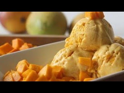 Easy Mango ice cream recipe |0nly 3 ingredients |how to make mango ice cream|مینگو آئس کریم کا طریقہ