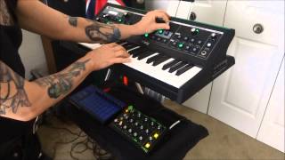 Video thumbnail for Toxic Green Moog Minitaur Controlled by Moog Little Phatty Analog Synthesizer by Rik Marston Official