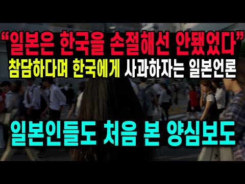 최초로 한국에게 사과하자는 일본언론이 나타난 상황