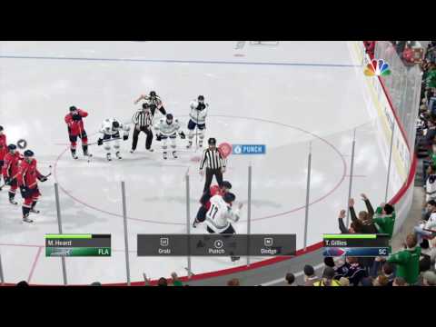South Carolina Stingrays vs Florida Everblades (Heard v Gillies fight) NHL17
