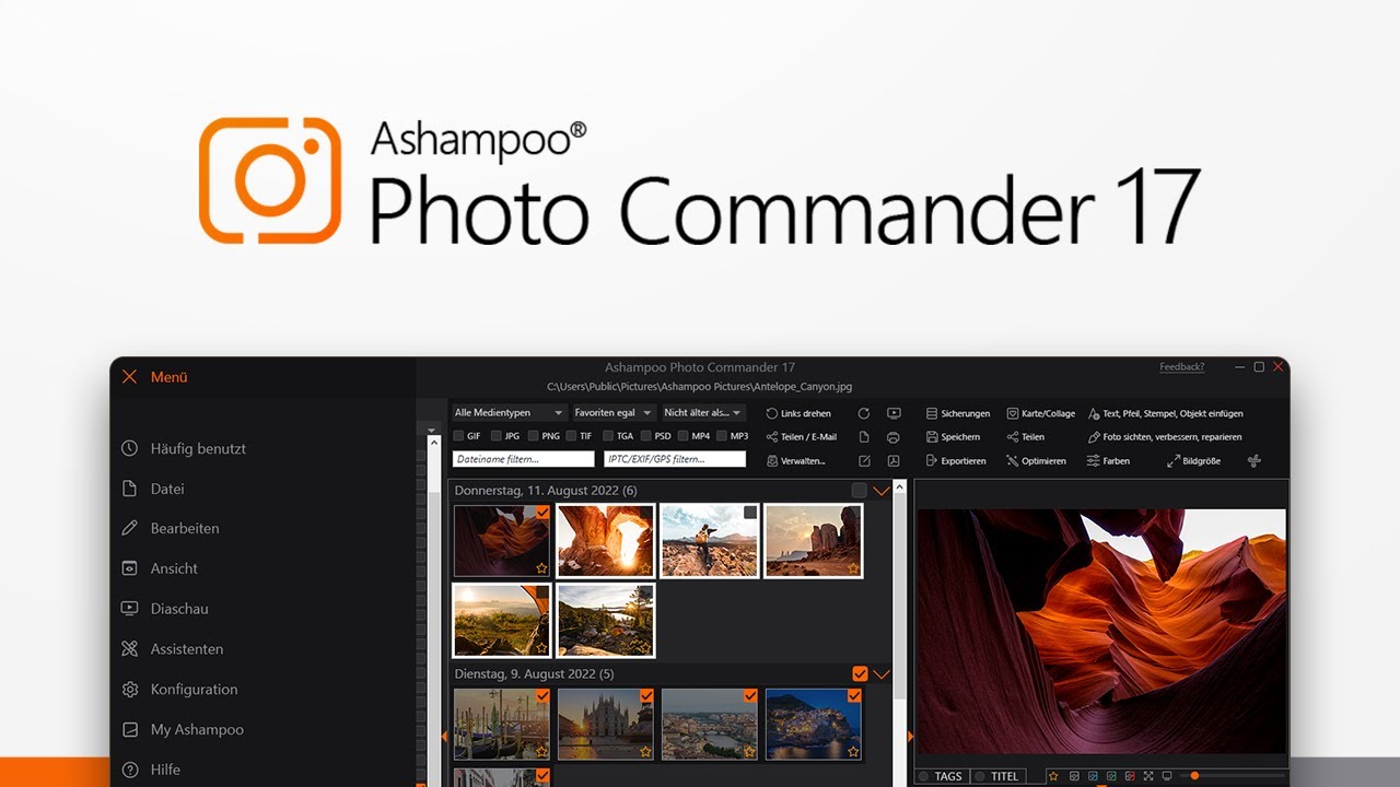 Ashampoo Photo Commander 17 ESD, Vollversion, 1 PC