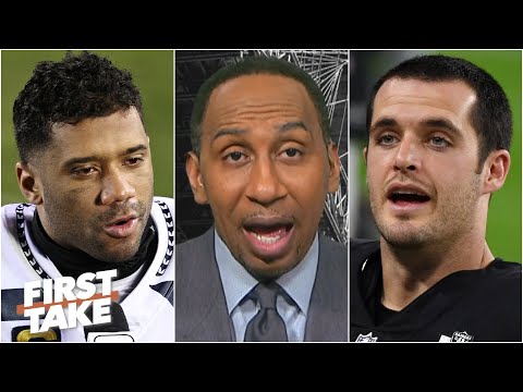 史蒂芬 A. 建議 છે Raiders 別交易 Russell Wilson，留住 Derek Carr！| First Take (Stephen A. tells the Raiders not to trade for Russell Wilson and keep Derek Carr | First Take)