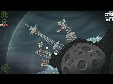 Angry Birds Space: Mirror Worlds - Fry Me To The Moon - Level M3-10 - 117,090 - World Record!