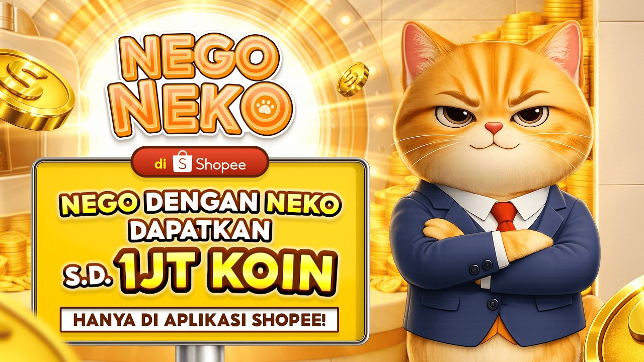 Mainkan NEGO NEKO di Shopee dan dapatkan Koin GRATIS!