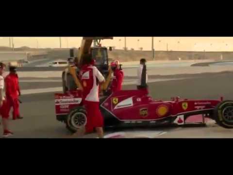 F1 2014 Kimi Raikkonen CRASH Bahrain test
