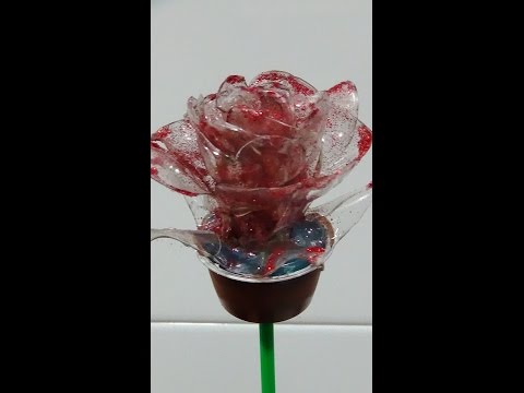 CÓMO HACER ROSA DE PLÁSTICO