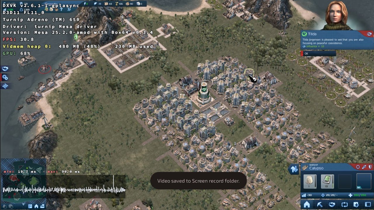 Anno 2070  Android Winlator 10 v2 Final - stable - settings - gameplay