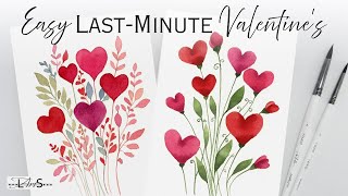 😍 ANYONE Can Paint These Watercolor Valentines & They'll Look AMAZING! Easy Valentine Cards
