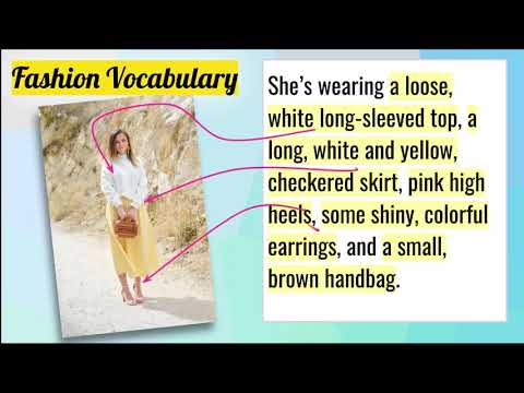 Intermediate - 1.2 - Describing Clothes - English Lesson on Fashion Vocabulary & Grammar