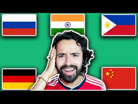 How Languages Sound to Foreigners. Reaction to Russian, German, Hindi, Filipino, Bengali & Mandarin