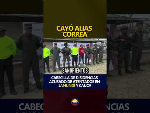 Cayó alias ‘Correa’: Cabecilla de disidencias acusado de atentados en Jamundí y Cauca