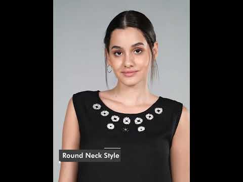 Avirate Women Shift Black Above Knee/Mid Thigh Length Dress Buy