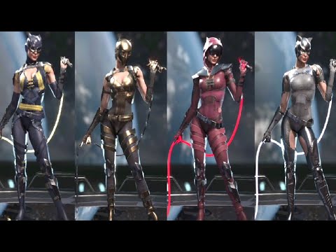 Injustice 2 - Catwoman  All Epic Gear Sets bonuses + Ultra Combos