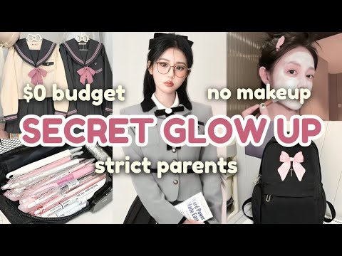 How to glow up for school secretly ✨ no makeup, $0 budget (strict parents)