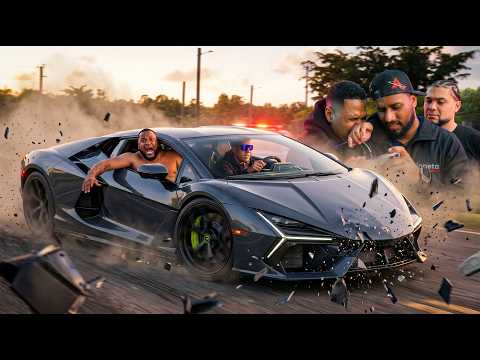 ALOFOKE CHOCA SU LAMBORGHINI REVUELTO CON EL PRIMO LA FRUTA ASUSTAISIMO