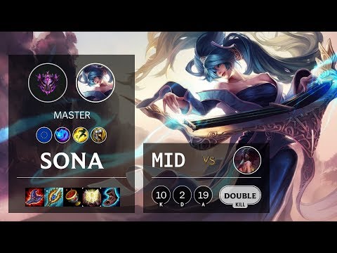 Sona Mid vs Akali - EUW Master Patch 10.5