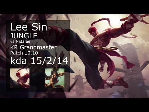 Lee Sin vs Nidalee Jungle - KR Grandmaster 15/2/14 Patch 10.10 Gameplay