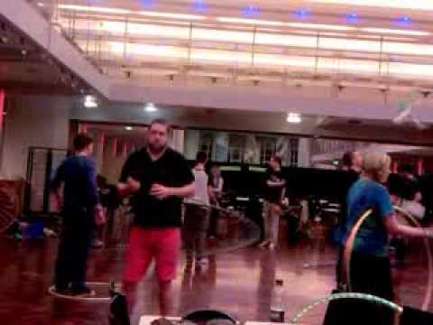 6 balls 14 catches with hoop. Unofficial world record