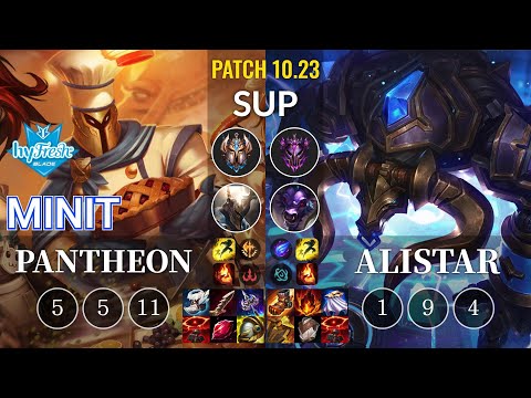 hyF Minit Pantheon vs Alistar Sup - KR Patch 10.23