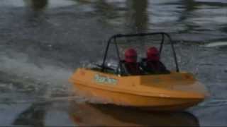 preview picture of video 'Second day of the DMAC airfield floods, out come the boats !'