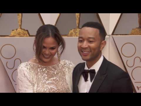 John Legend and Chrissy Teigen Oscars 2017 Red Carpet Arrivals | ScreenSlam