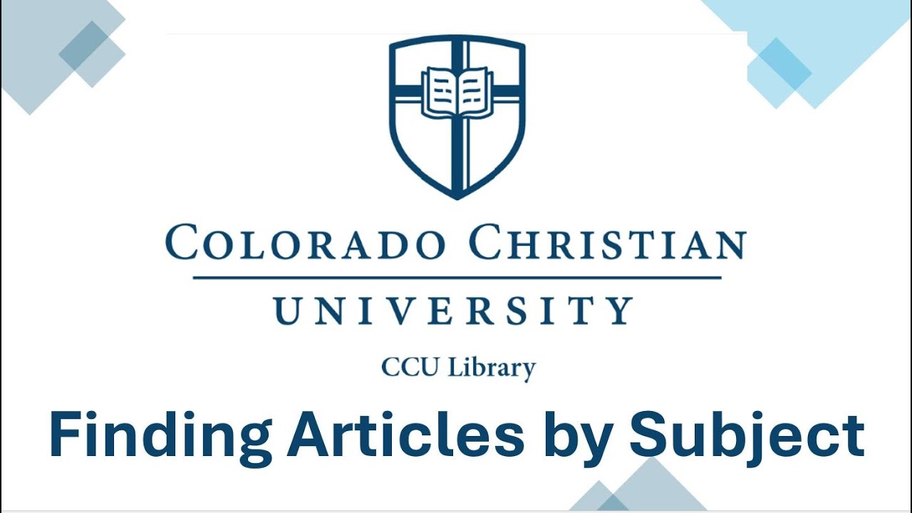 Finding Articles by Subject