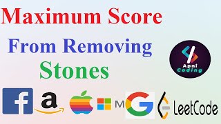 YouTube video '#leetcode - 1753 Maximum Score From Removing Stones | Priority Queue question in java | Min Heap'