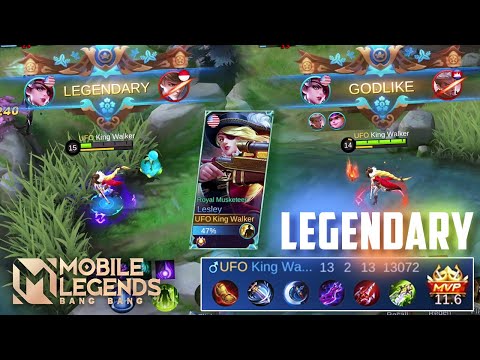 Deadly Sniper Lesley Shootdown All Enemies!!! - Top 1 Global Lesley Build - Mobile Legends