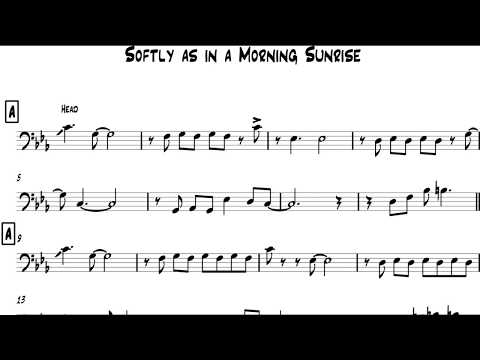 Paul Chambers - Softly as in a Morning Sunrise (bass transcription)