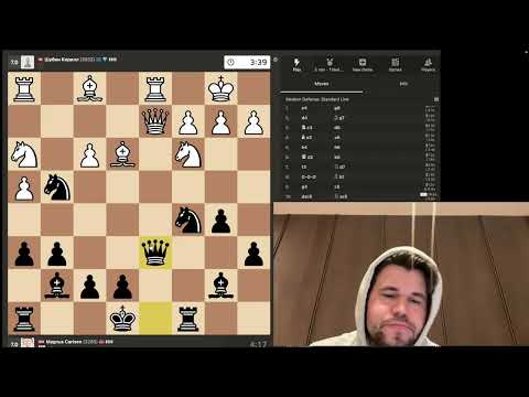 Nicht in Bestform? Magnus Carlsen gegen IM Kirill Shubin