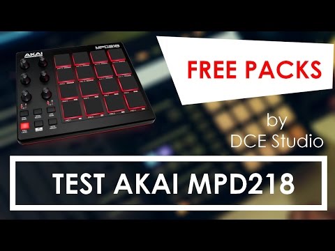 Akai MPD 218 Test FINGER DRUMMING-  FREE SAMPLES PACKS & DRUMS KIT Ableton LIve 9 DCE STudio
