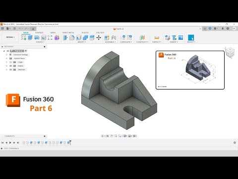 Fusion 360 tutorial 3D Modeling: Part 6