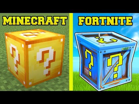MINECRAFT VS FORTNITE: LUCKY BLOCK CHALLENGE!