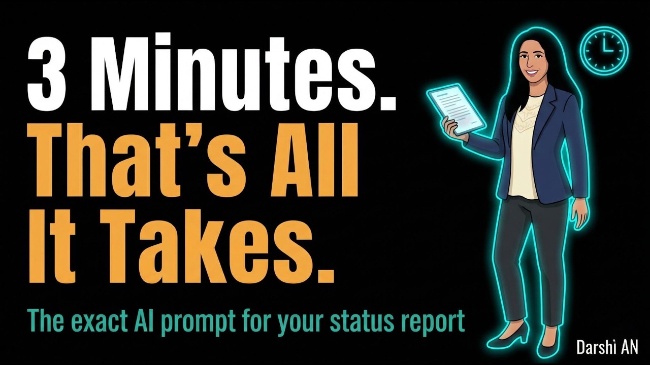 I Wrote a Weekly Status Report in 3 Minutes Using AI — Here's the Exact Prompt