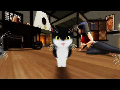 黒こねこ目線(View from a black cat)【MMD VR 180】Habanera (VR酔い注意、Caution! VR motion sickness)