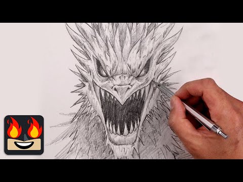 How To Draw Ice Dragon | Sketch Tutorial