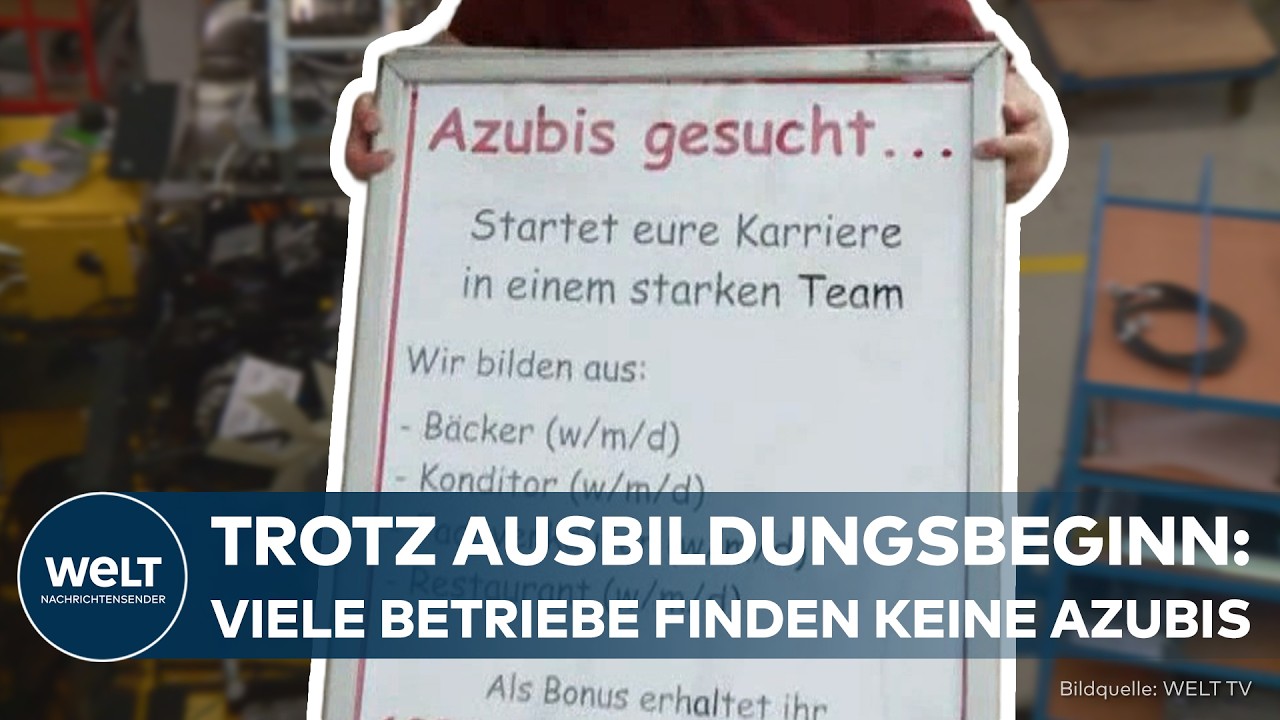 AUSBILDUNGSSTART: Tausende Lehrstellen unbesetzt – diese Branchen suchen jetzt dringend Azubis!